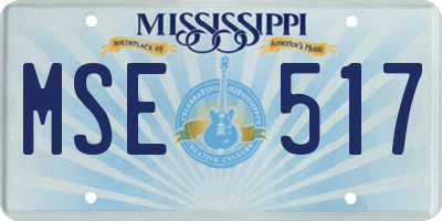 MS license plate MSE517