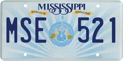 MS license plate MSE521