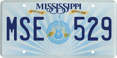 MS license plate MSE529
