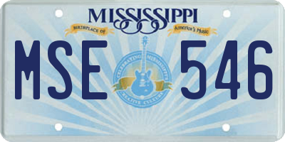 MS license plate MSE546