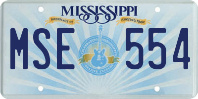 MS license plate MSE554