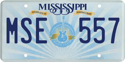 MS license plate MSE557
