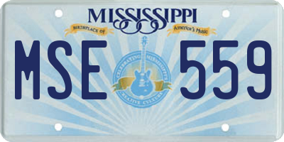 MS license plate MSE559