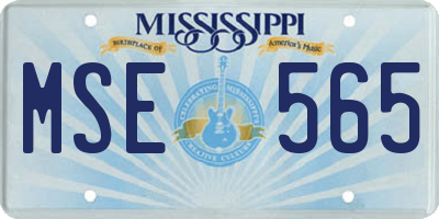MS license plate MSE565