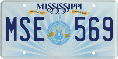 MS license plate MSE569