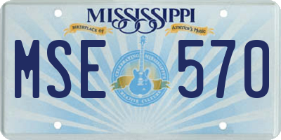 MS license plate MSE570