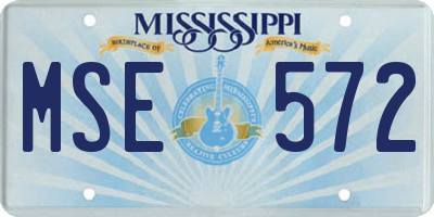 MS license plate MSE572