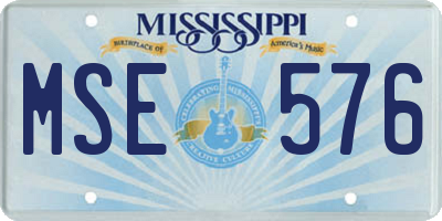 MS license plate MSE576