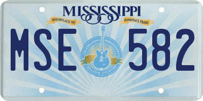 MS license plate MSE582