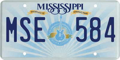 MS license plate MSE584