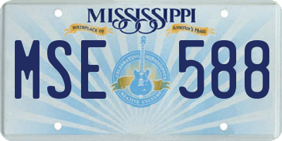 MS license plate MSE588