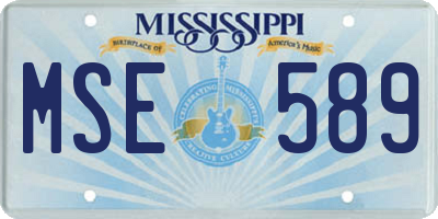 MS license plate MSE589
