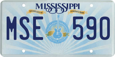 MS license plate MSE590