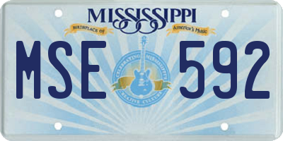 MS license plate MSE592