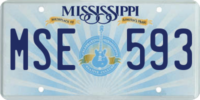 MS license plate MSE593