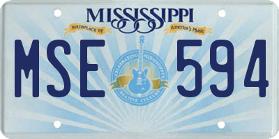 MS license plate MSE594