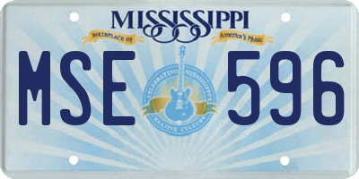 MS license plate MSE596