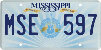 MS license plate MSE597