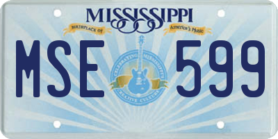 MS license plate MSE599