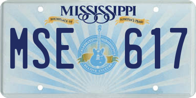 MS license plate MSE617