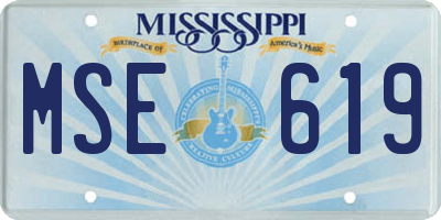 MS license plate MSE619