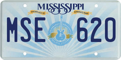 MS license plate MSE620
