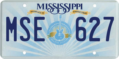 MS license plate MSE627
