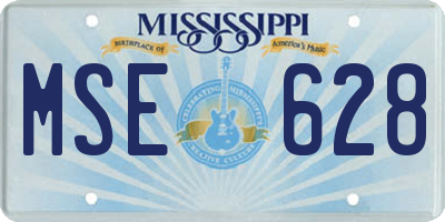 MS license plate MSE628