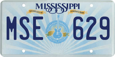 MS license plate MSE629