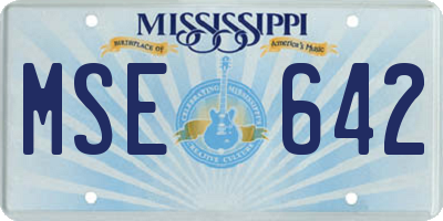 MS license plate MSE642