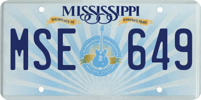 MS license plate MSE649