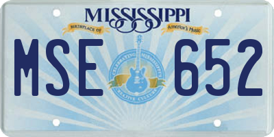 MS license plate MSE652