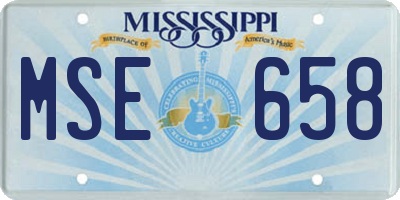 MS license plate MSE658