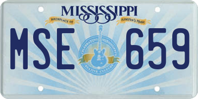MS license plate MSE659