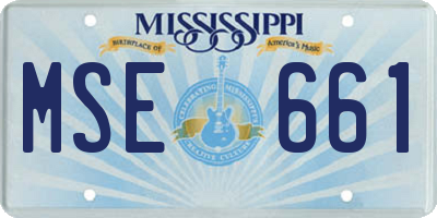 MS license plate MSE661