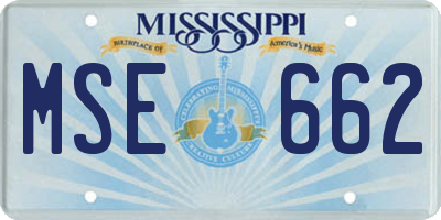 MS license plate MSE662