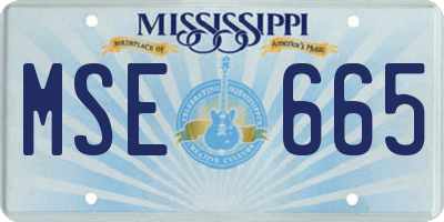 MS license plate MSE665