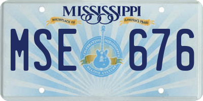 MS license plate MSE676