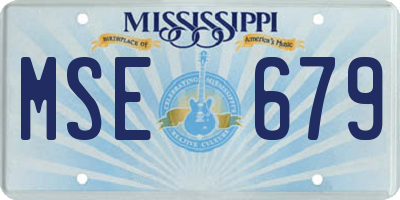 MS license plate MSE679