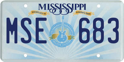 MS license plate MSE683