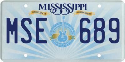 MS license plate MSE689