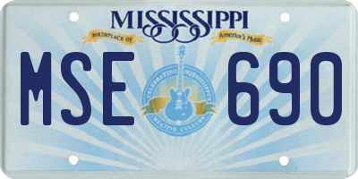 MS license plate MSE690