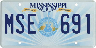 MS license plate MSE691