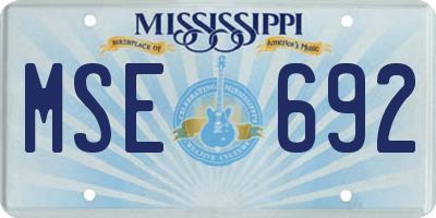 MS license plate MSE692
