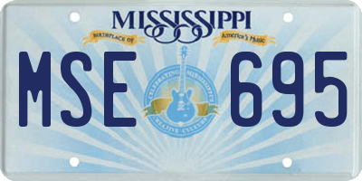 MS license plate MSE695