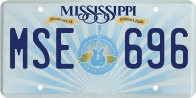 MS license plate MSE696