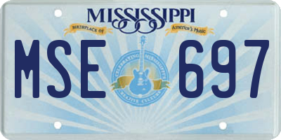 MS license plate MSE697