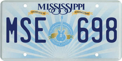 MS license plate MSE698