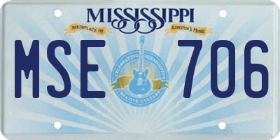 MS license plate MSE706