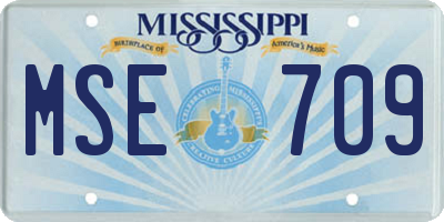 MS license plate MSE709
